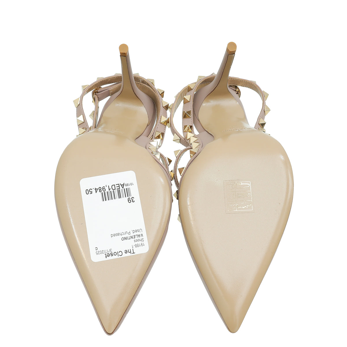 Valentino Poudre Rockstud Caged Slingback Pump 39