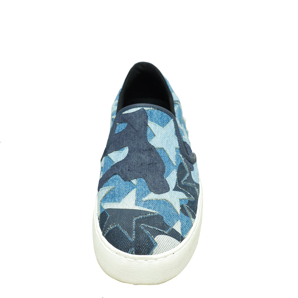 Valentino Multicolor Blue Denim Camustar Slip On Sneaker 39