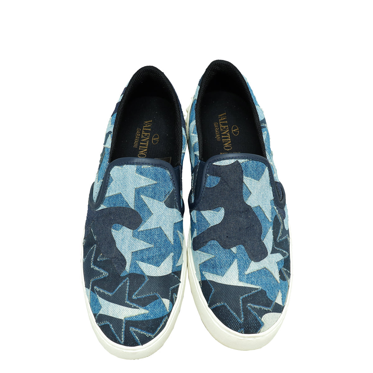 Valentino Multicolor Blue Denim Camustar Slip On Sneaker 39
