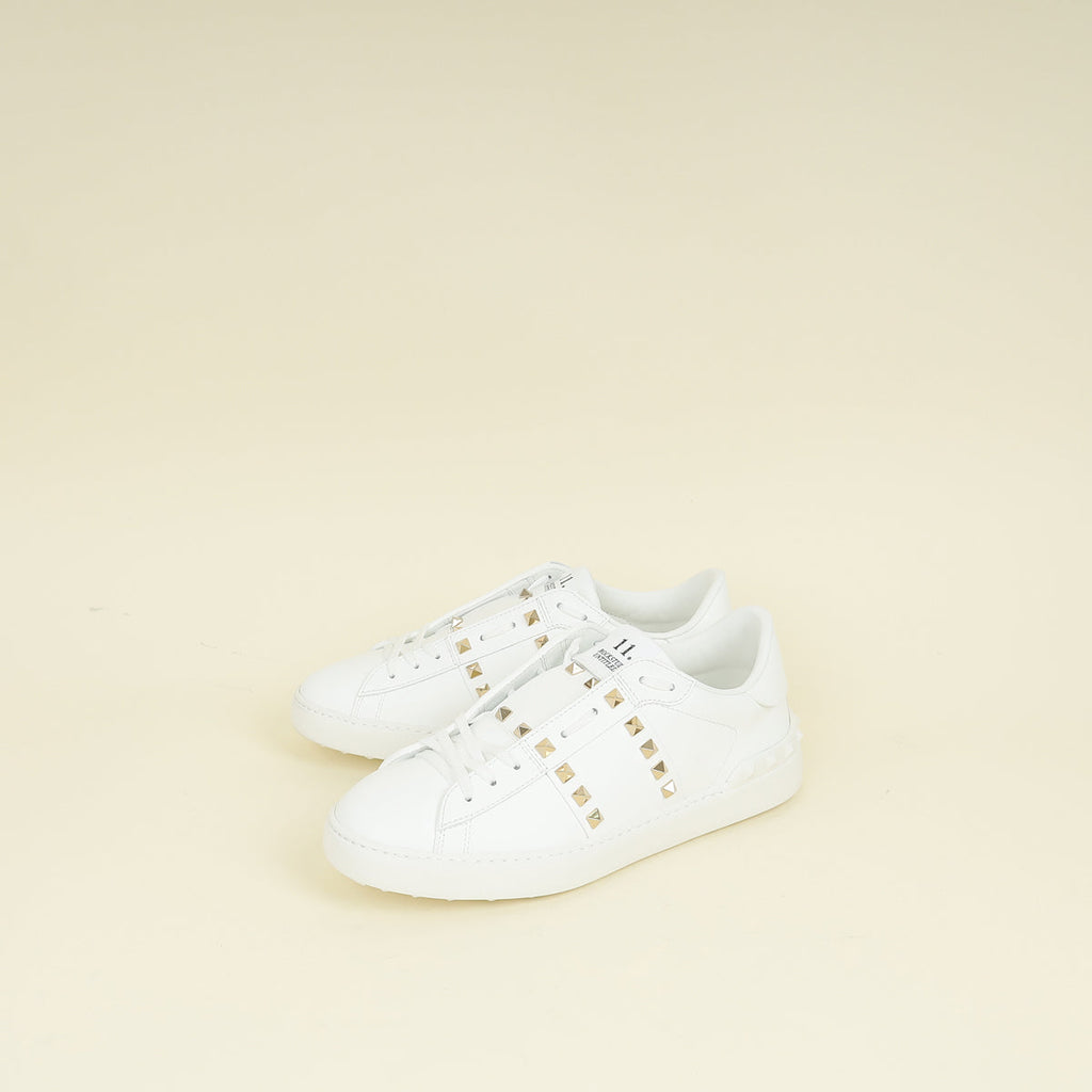 Valentino White Rockstud Untitled Sneaker 40.5