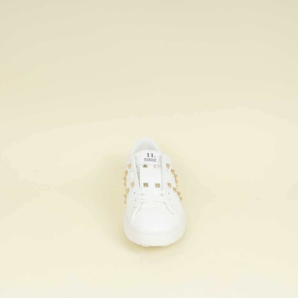 Valentino White Rockstud Untitled Sneaker 40.5