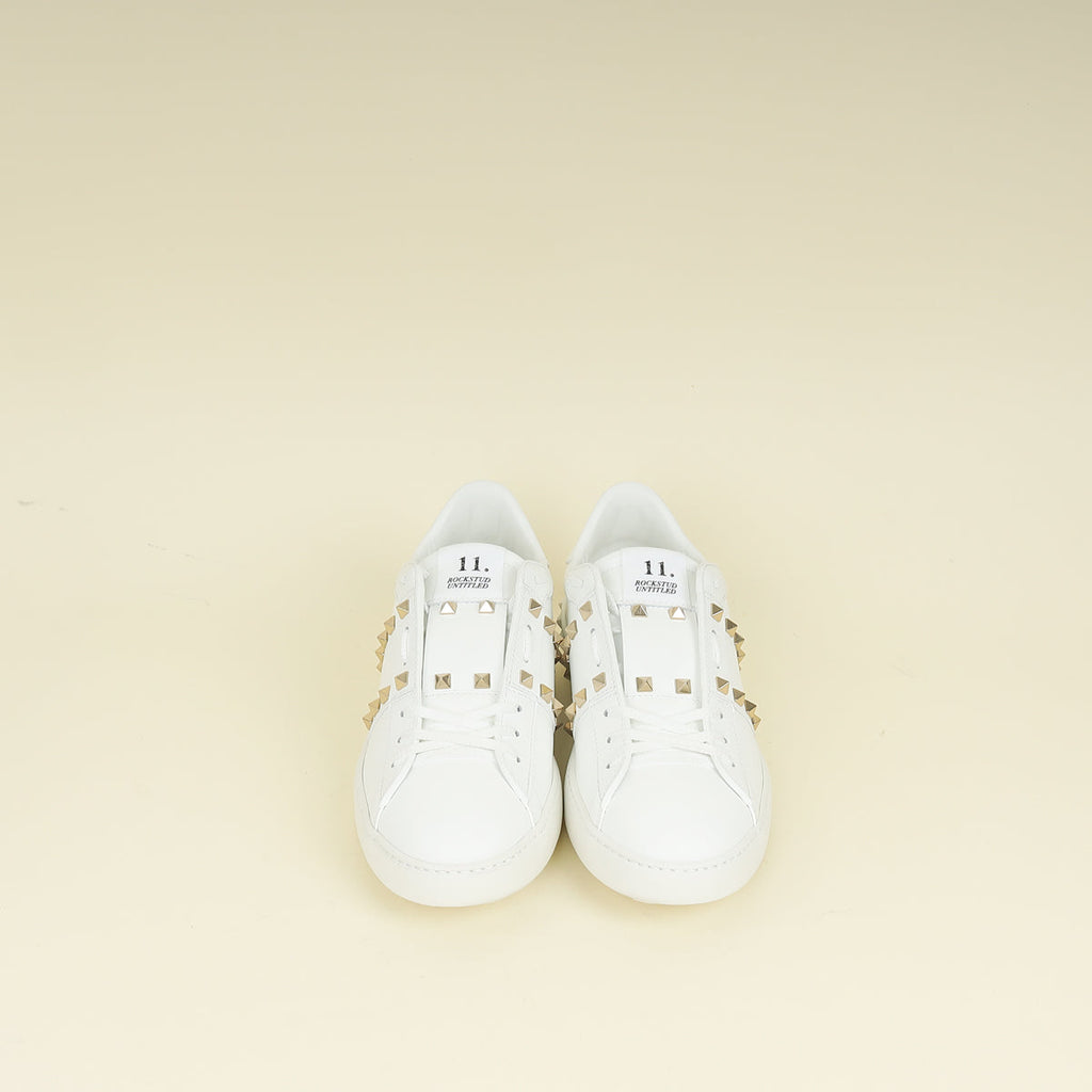 Valentino White Rockstud Untitled Sneaker 40.5