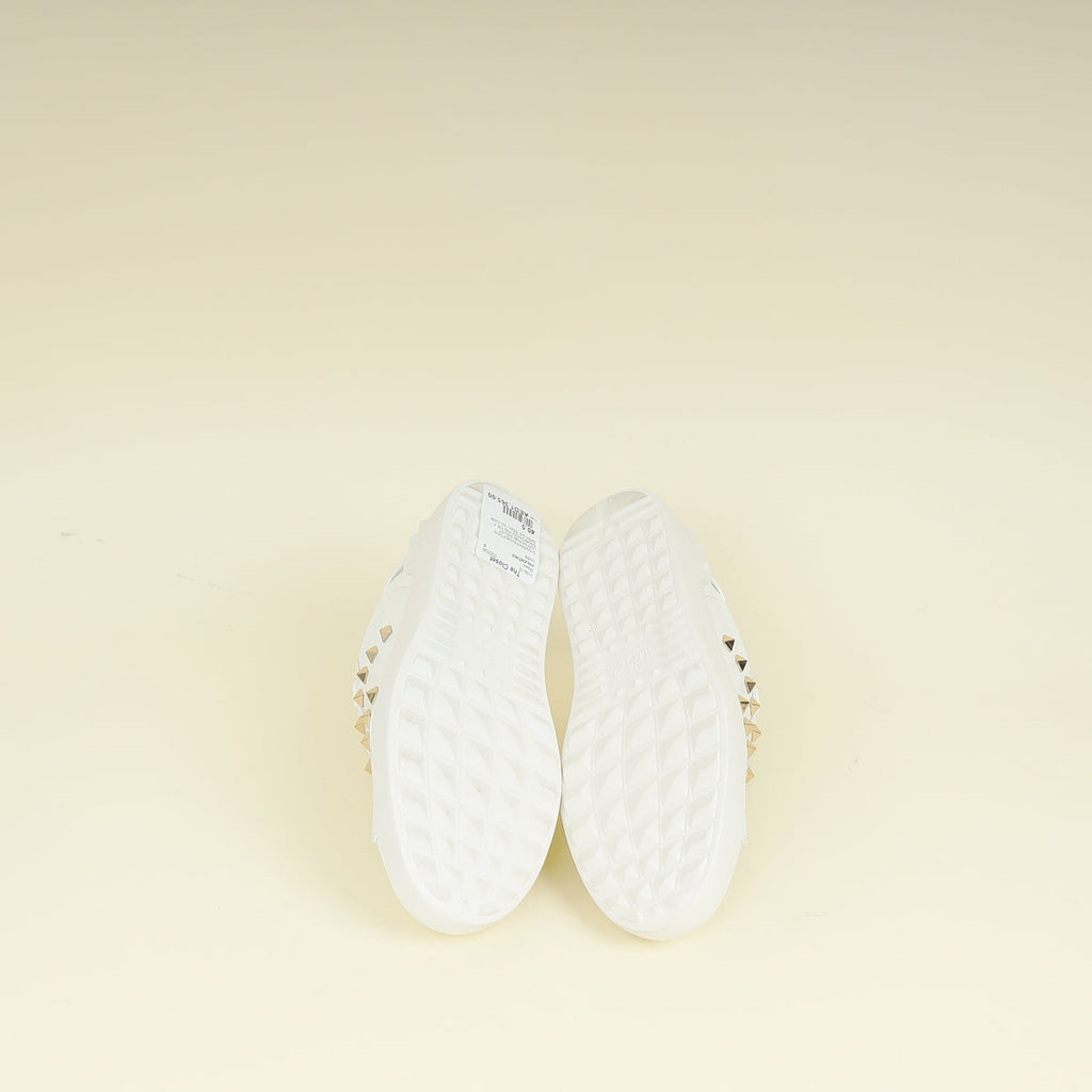Valentino White Rockstud Untitled Sneaker 40.5
