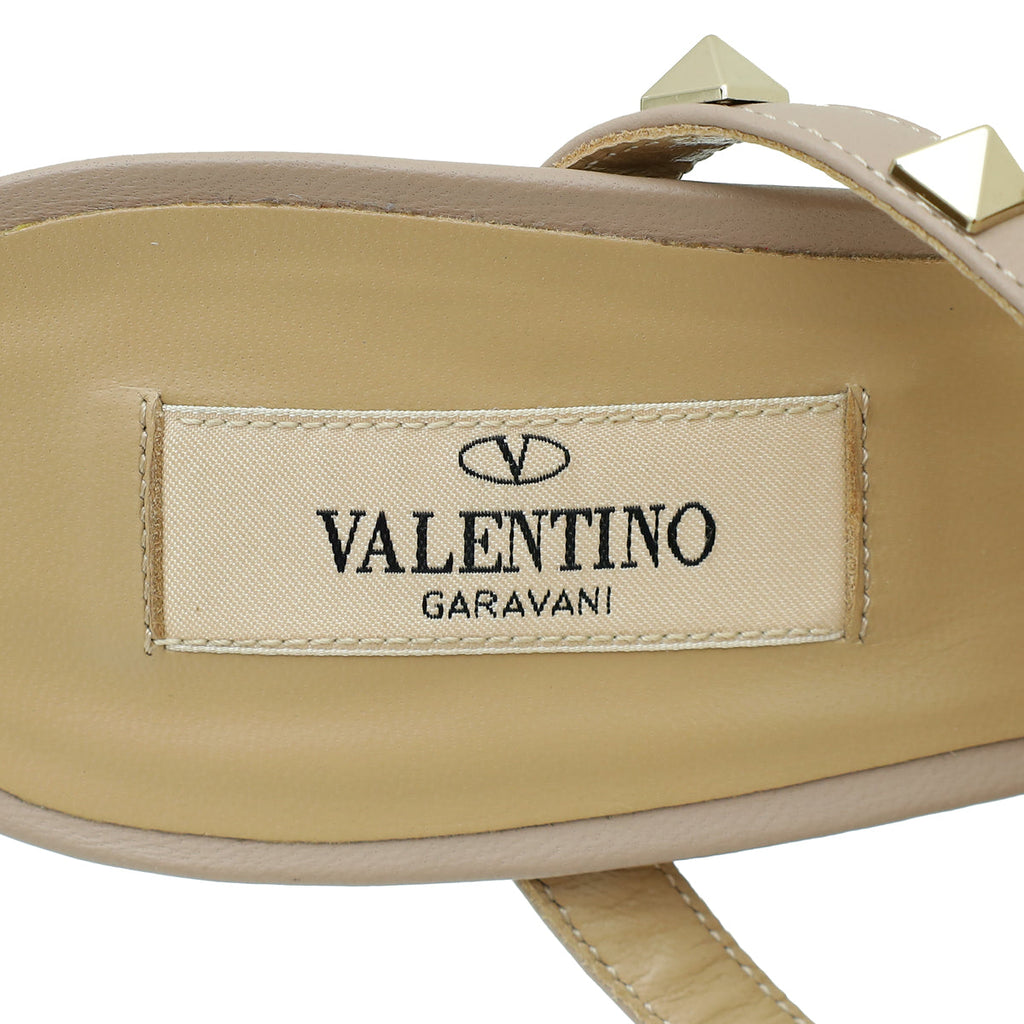 Valentino Bicolor Rockstud Heeled Mules 40.5