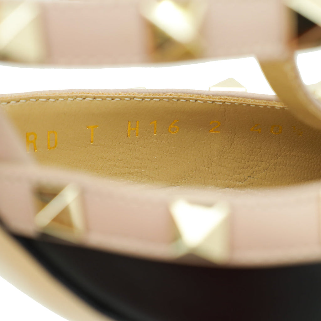 Valentino Bicolor Rockstud Heeled Mules 40.5