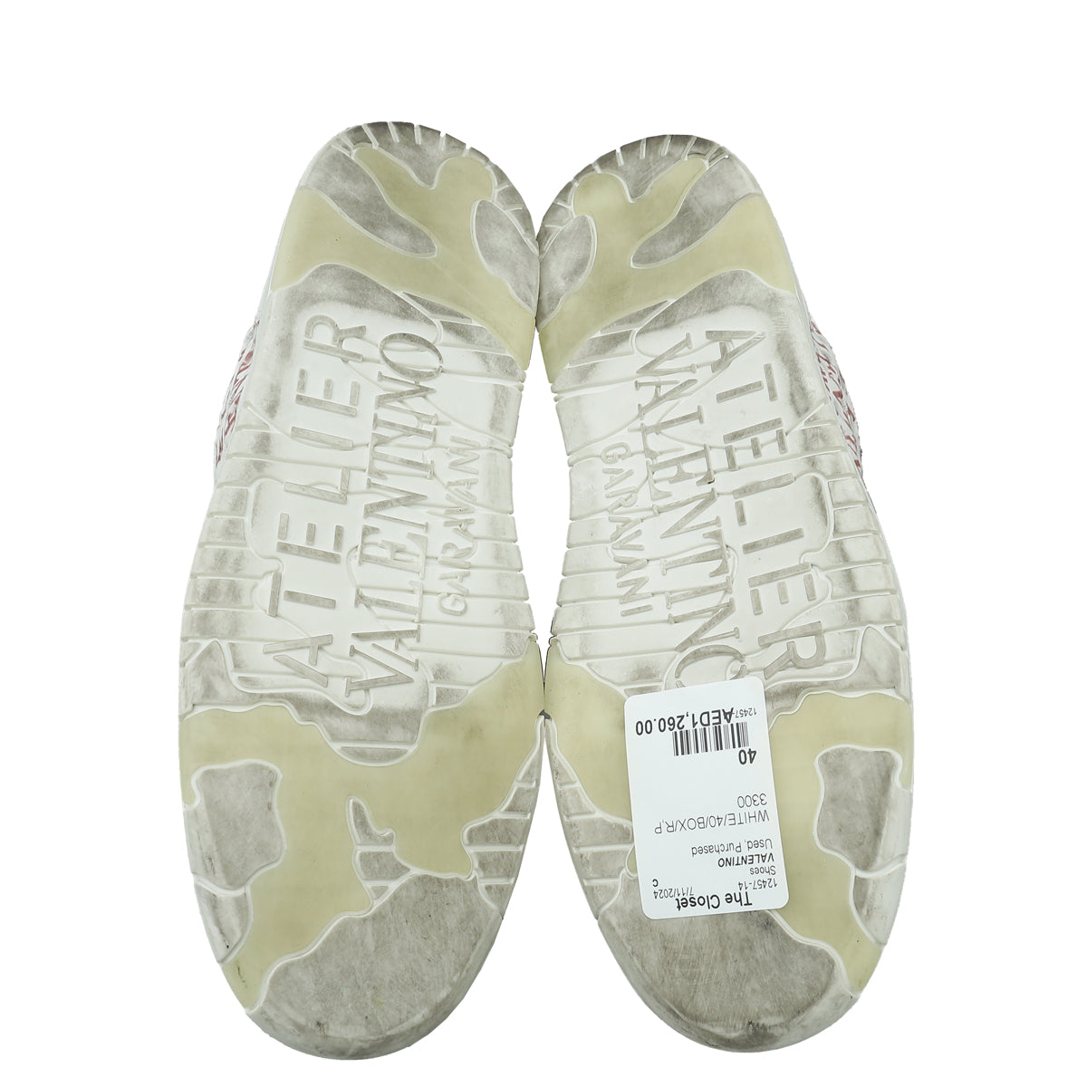 Valentino White Atelier 03 Rose Edition Sneaker 40