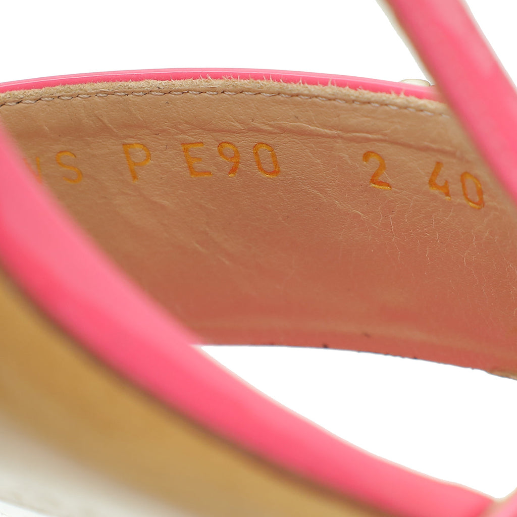 Valentino Pink VLogo Block Heeled Slingback 40