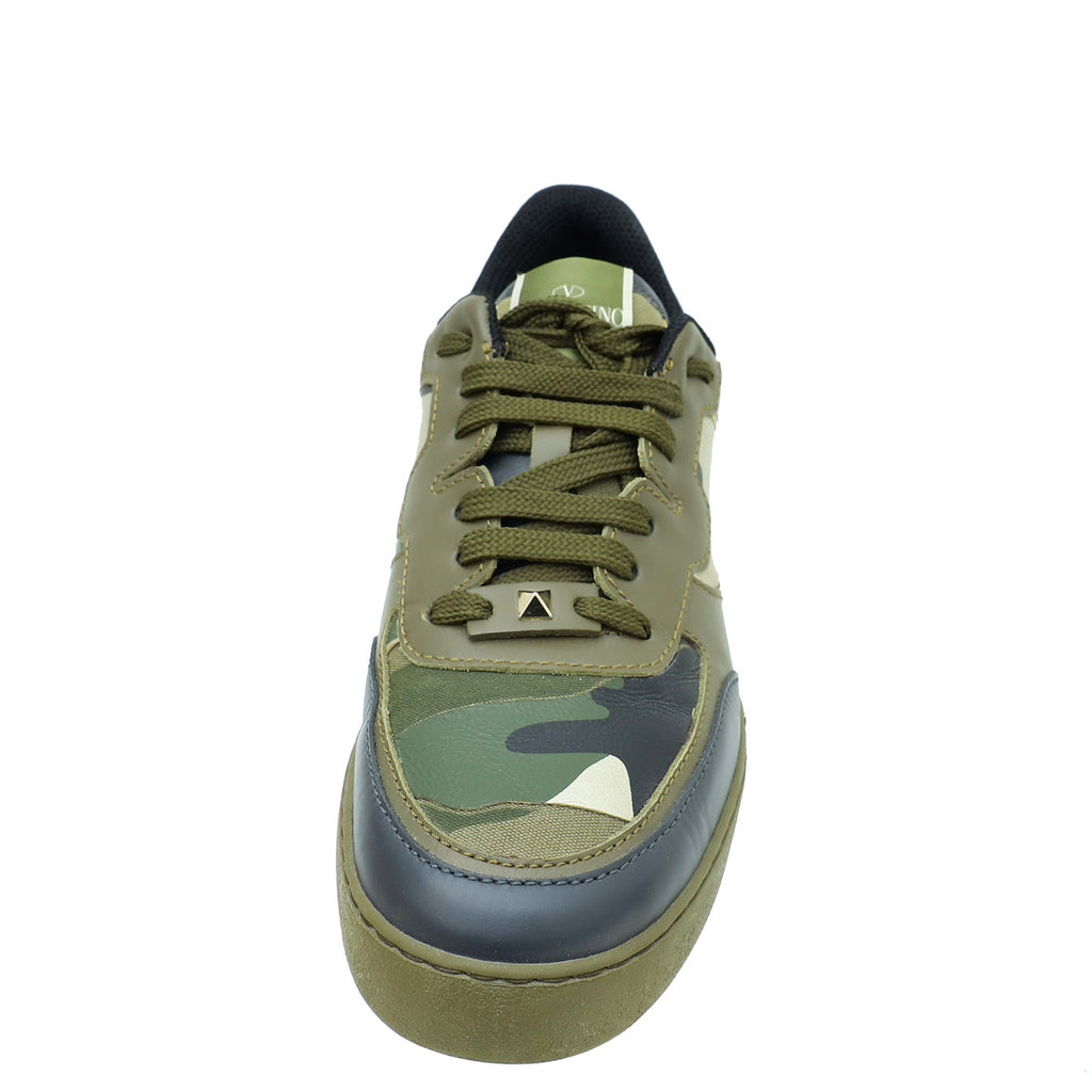 Valentino Olive Rockrunner Camouflage Sneaker 40