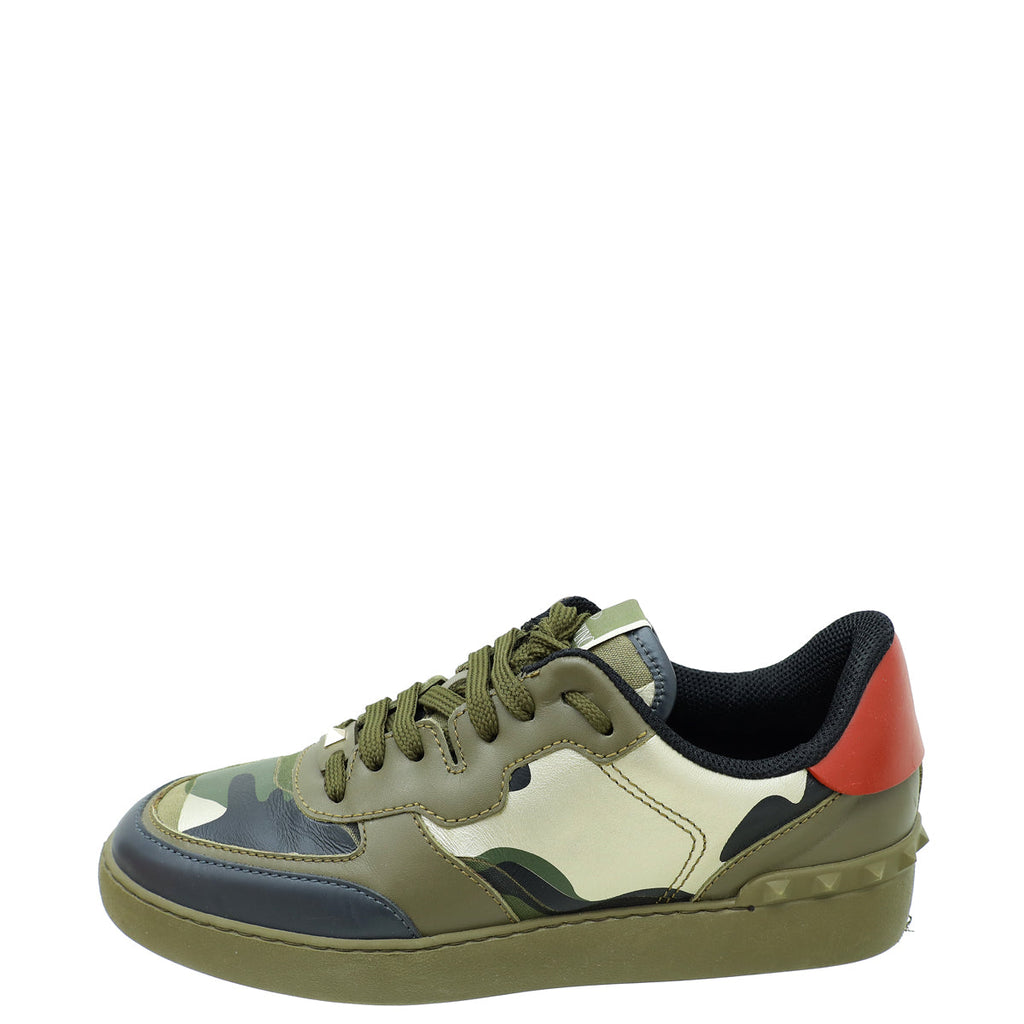 Valentino Olive Rockrunner Camouflage Sneaker 40