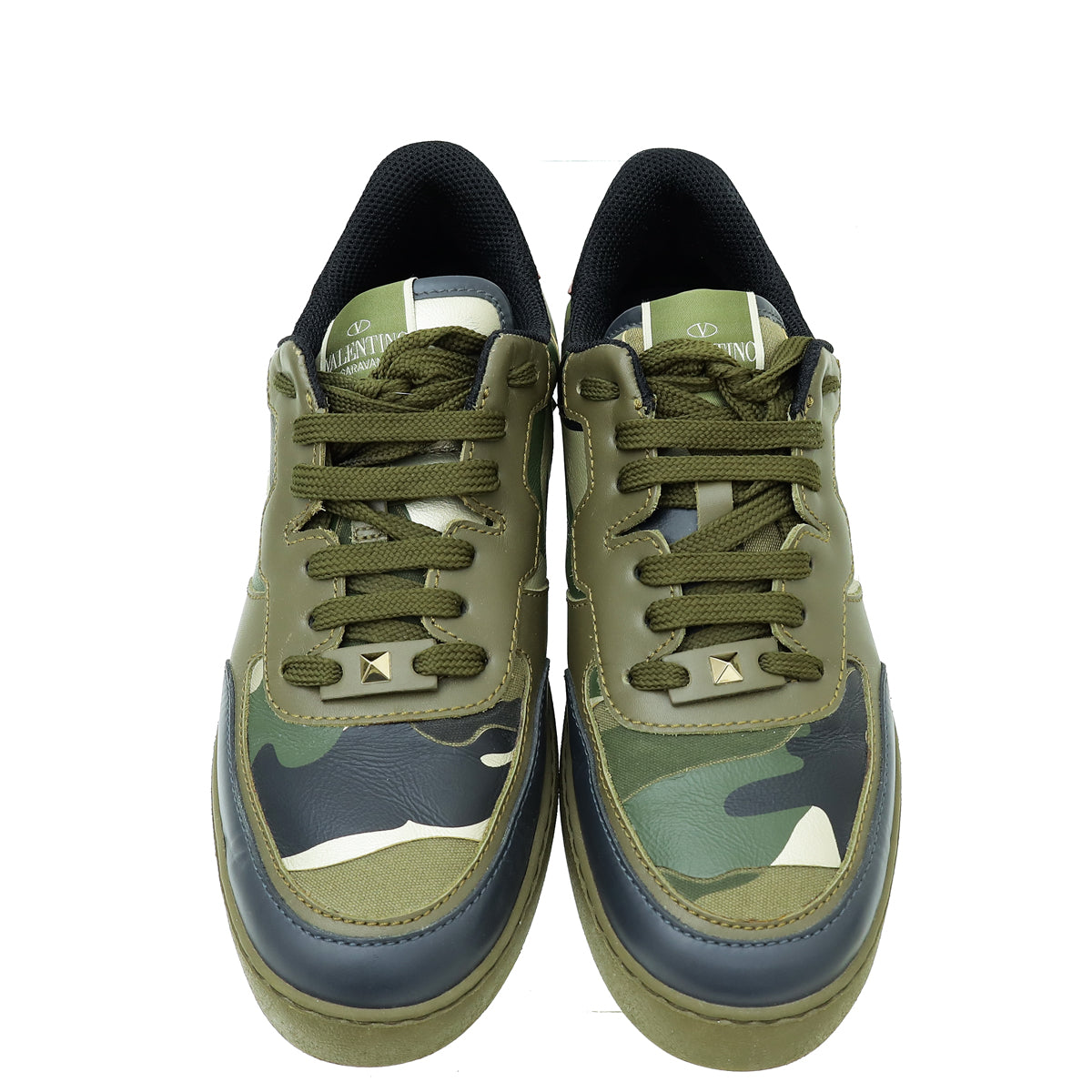 Valentino Olive Rockrunner Camouflage Sneaker 40