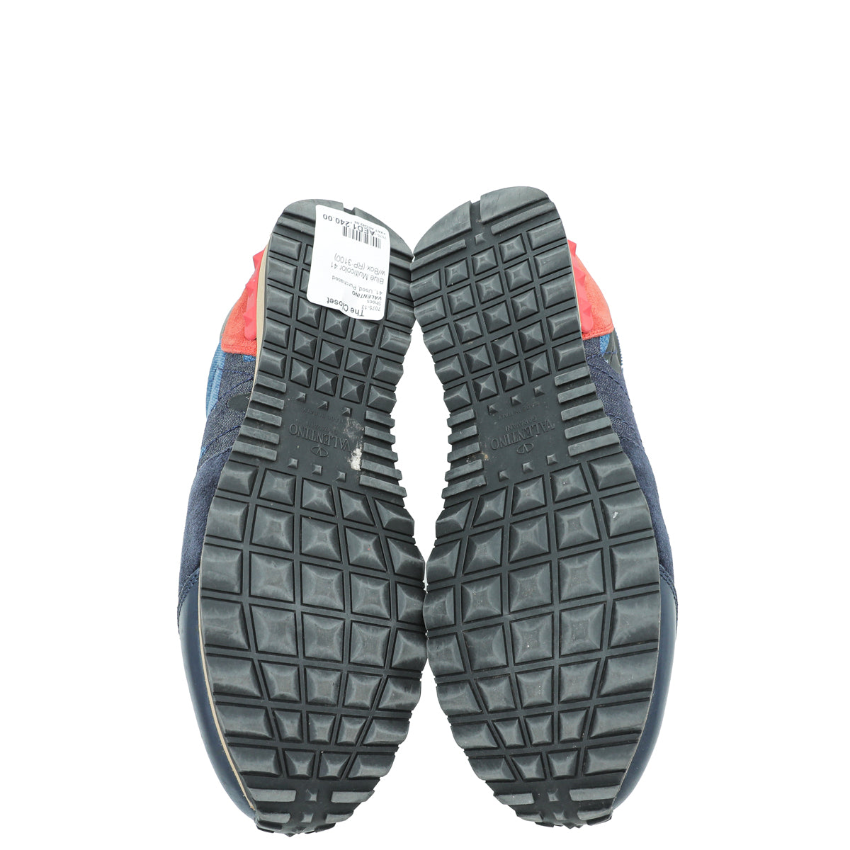 Valentino Blue Multicolor Camouflage Rockrunner Sneakers 41