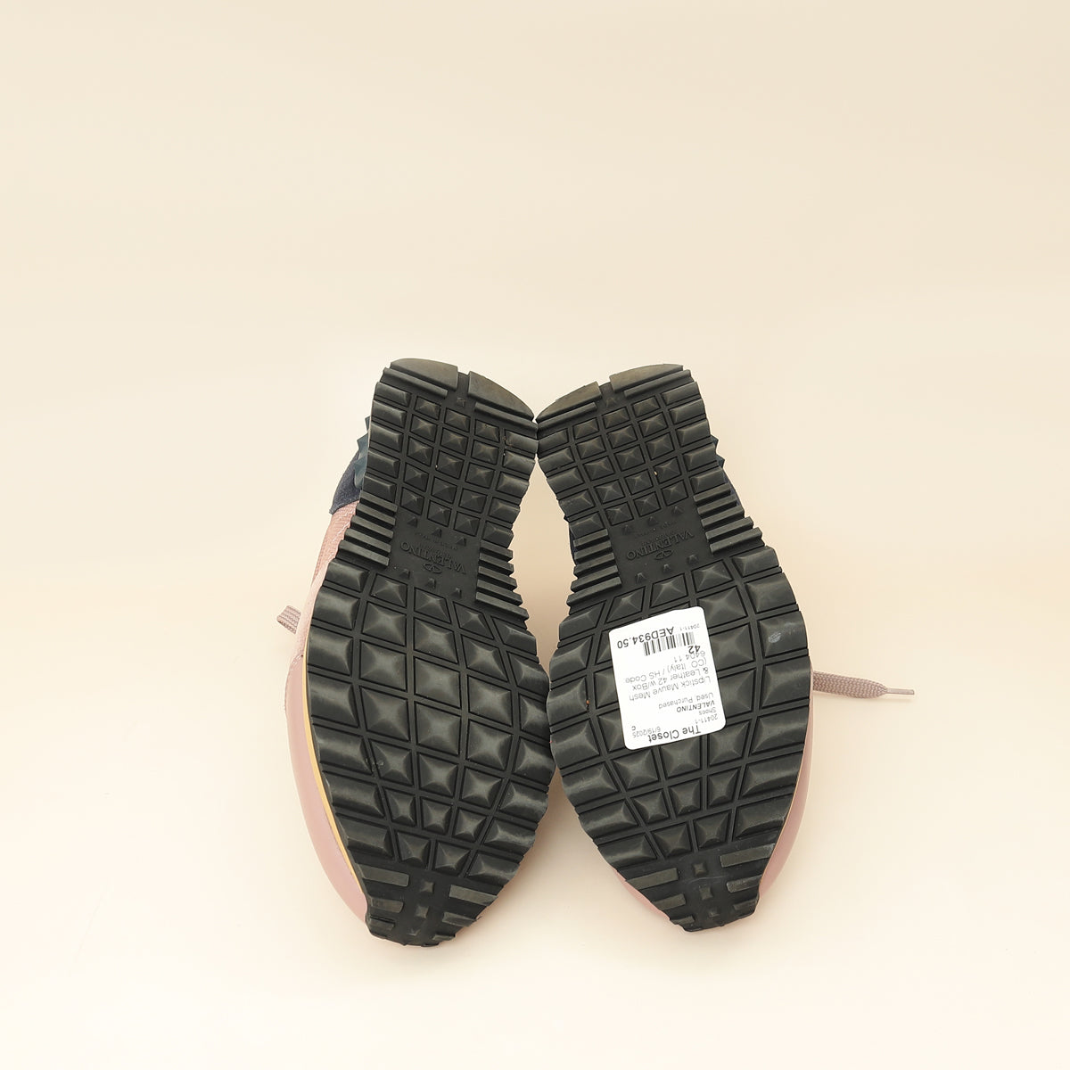 Valentino Lipstick Mauve Rockrunner Sneakers 42