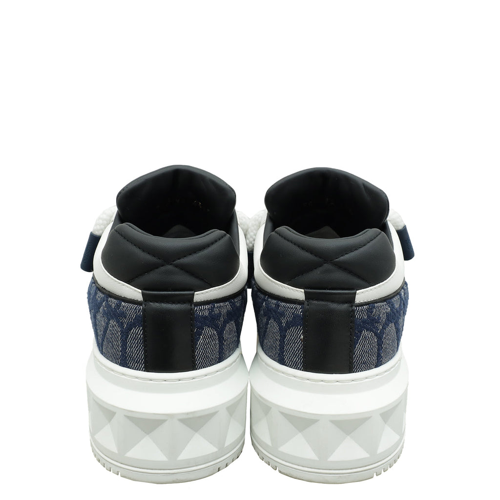 Valentino Denim Tricolor One Stud XL Sneakers 43.5
