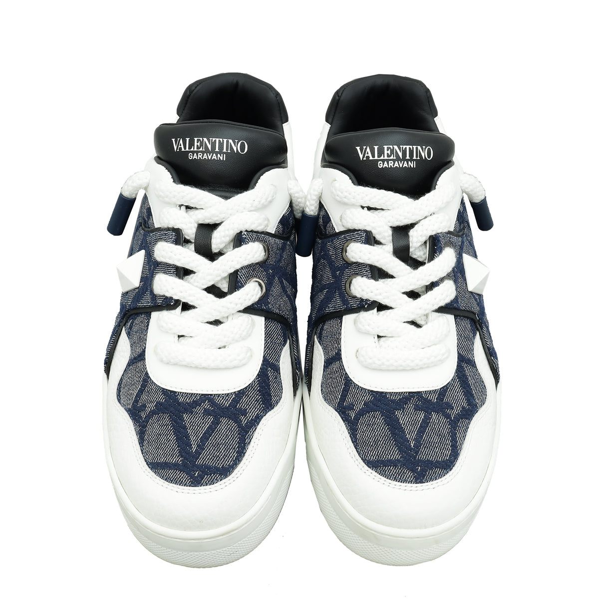 Valentino Denim Tricolor One Stud XL Sneakers 43.5