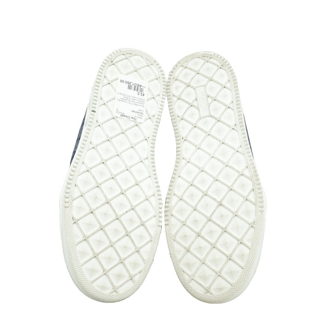 Valentino Denim Tricolor One Stud XL Sneakers 43.5
