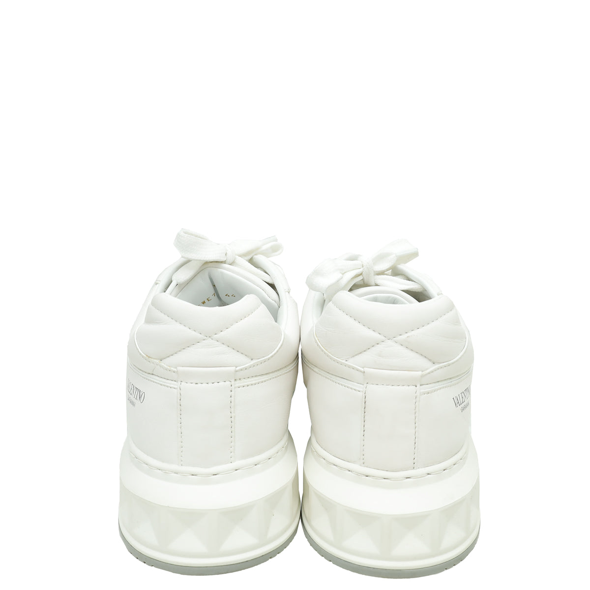 Valentino White One Stud Low Top Sneakers 44