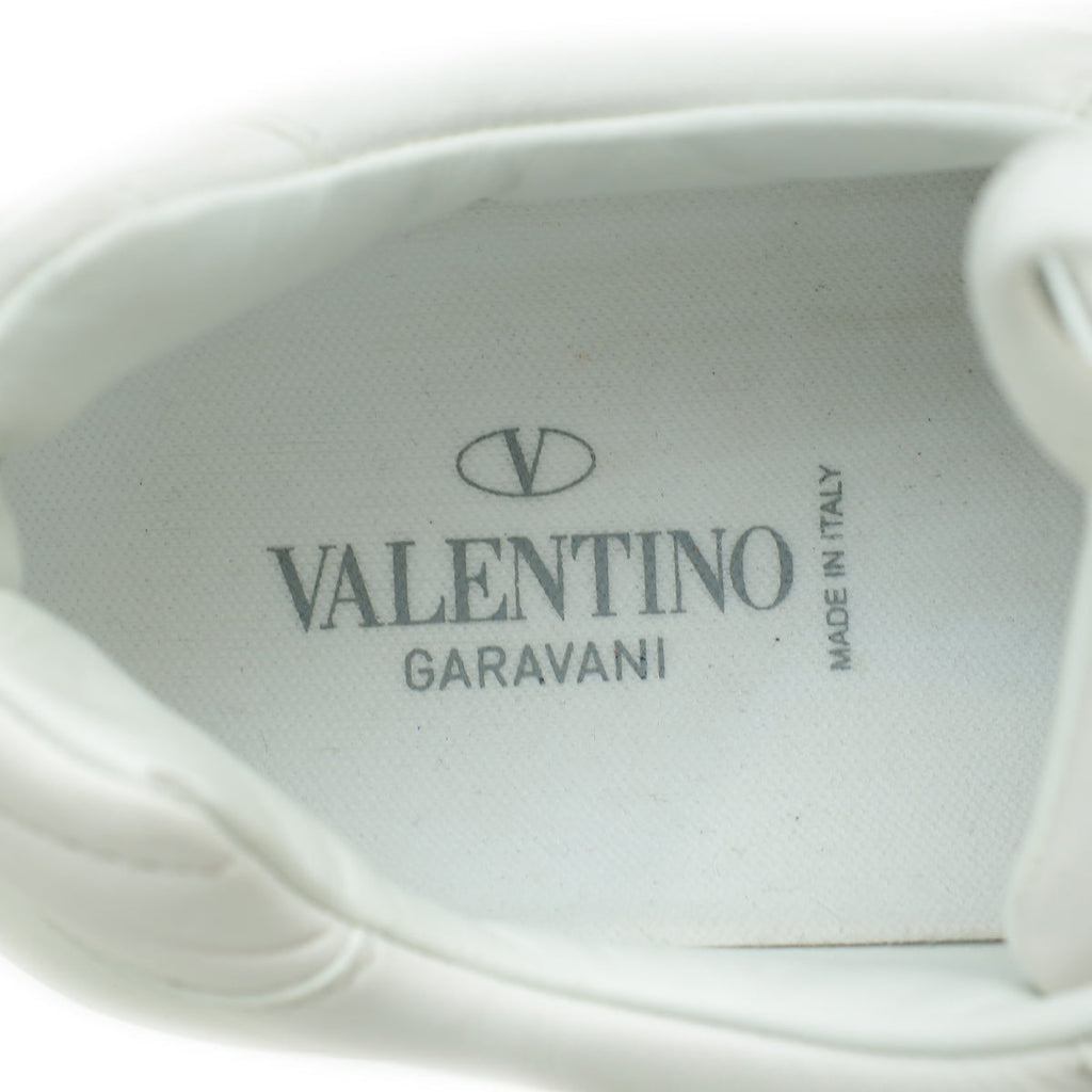 Valentino White One Stud Low Top Sneakers 44