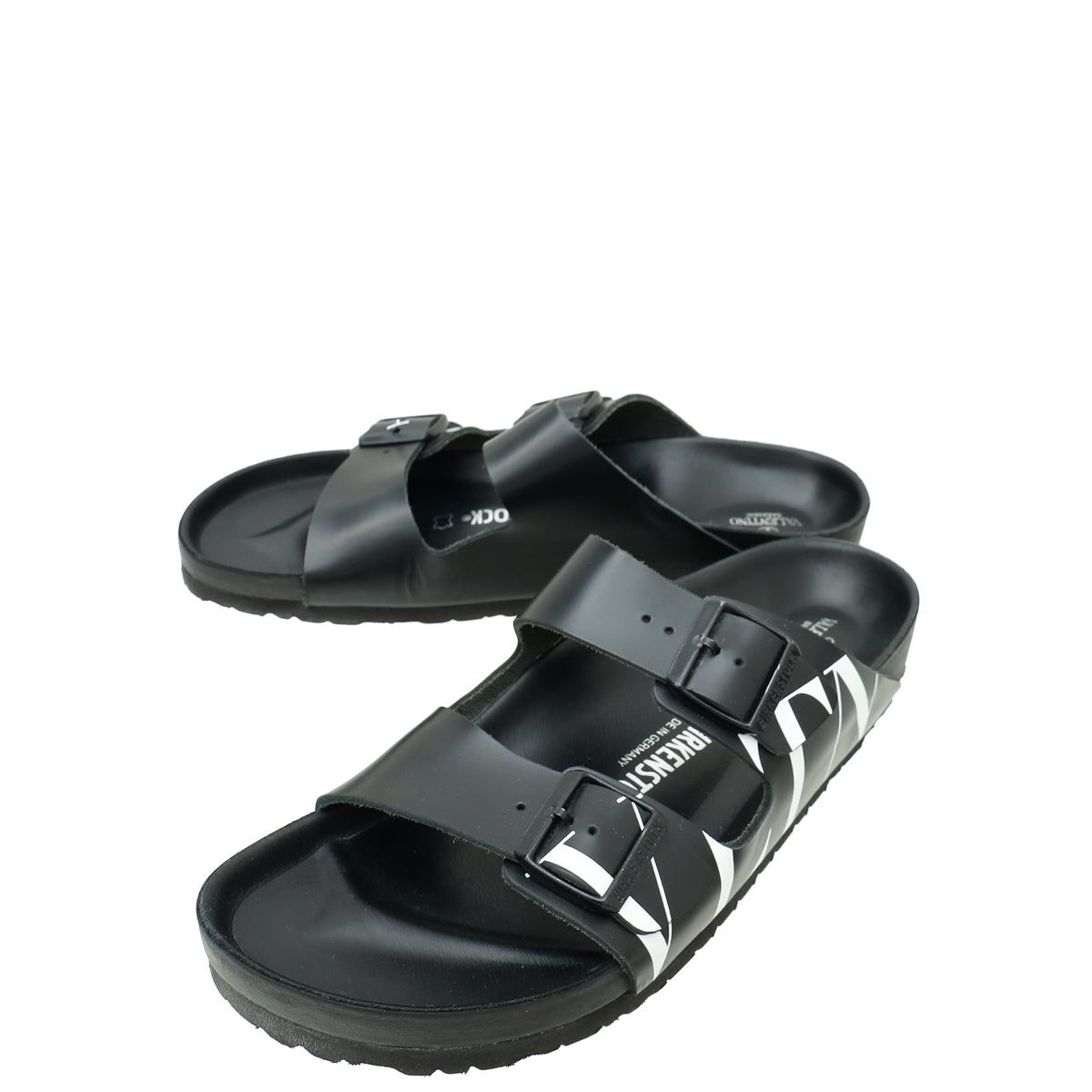 Valentino Black x Birkenstock VLTN Slide Sandals 44
