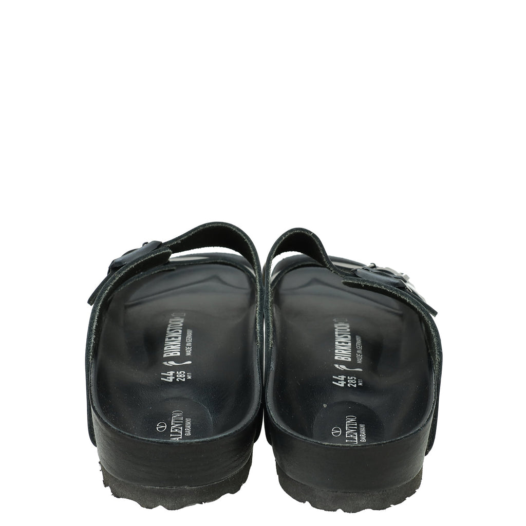 Valentino Black x Birkenstock VLTN Slide Sandals 44