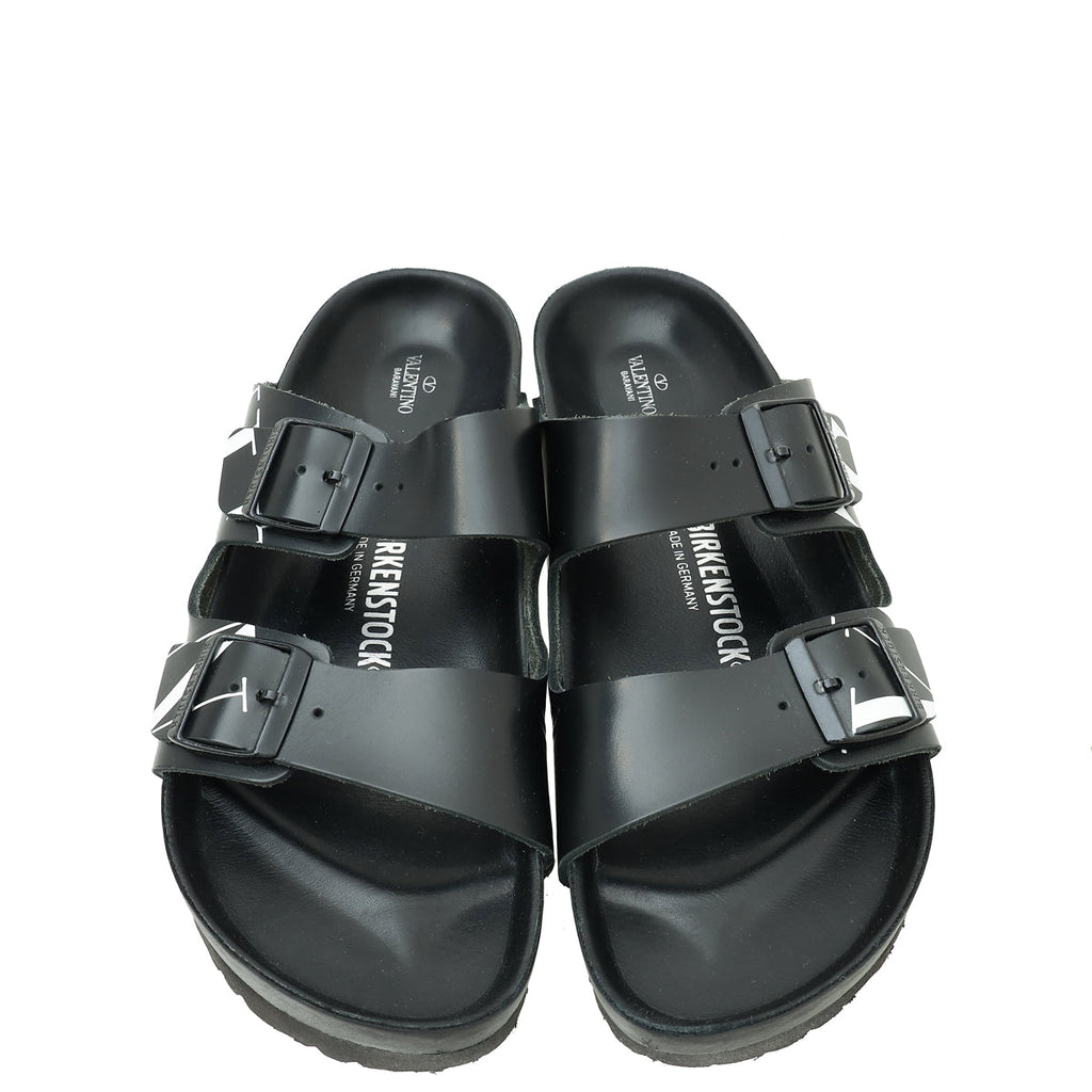 Valentino Black x Birkenstock VLTN Slide Sandals 44