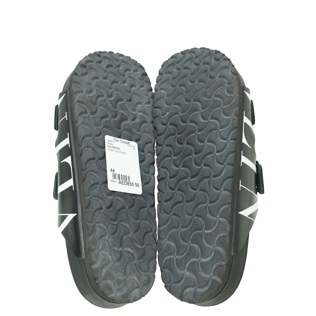 Valentino Black x Birkenstock VLTN Slide Sandals 44