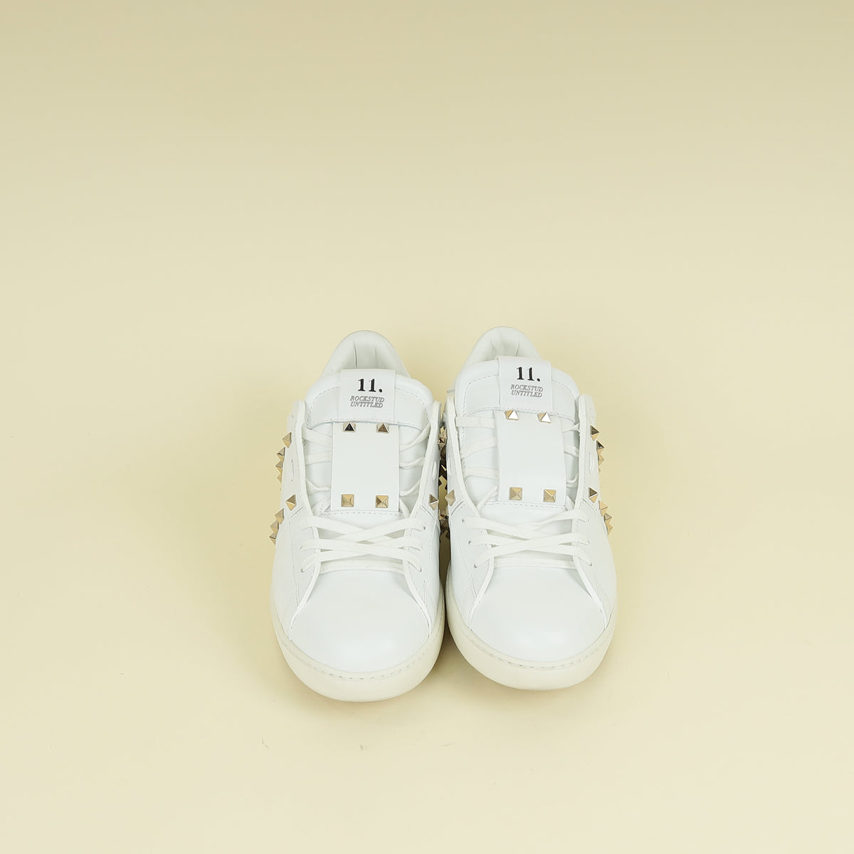Valentino White Rockstud Untitled Sneaker 44