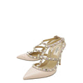 Valentino Light Pink Rockstud Caged Ankle Strap Pump 36.5
