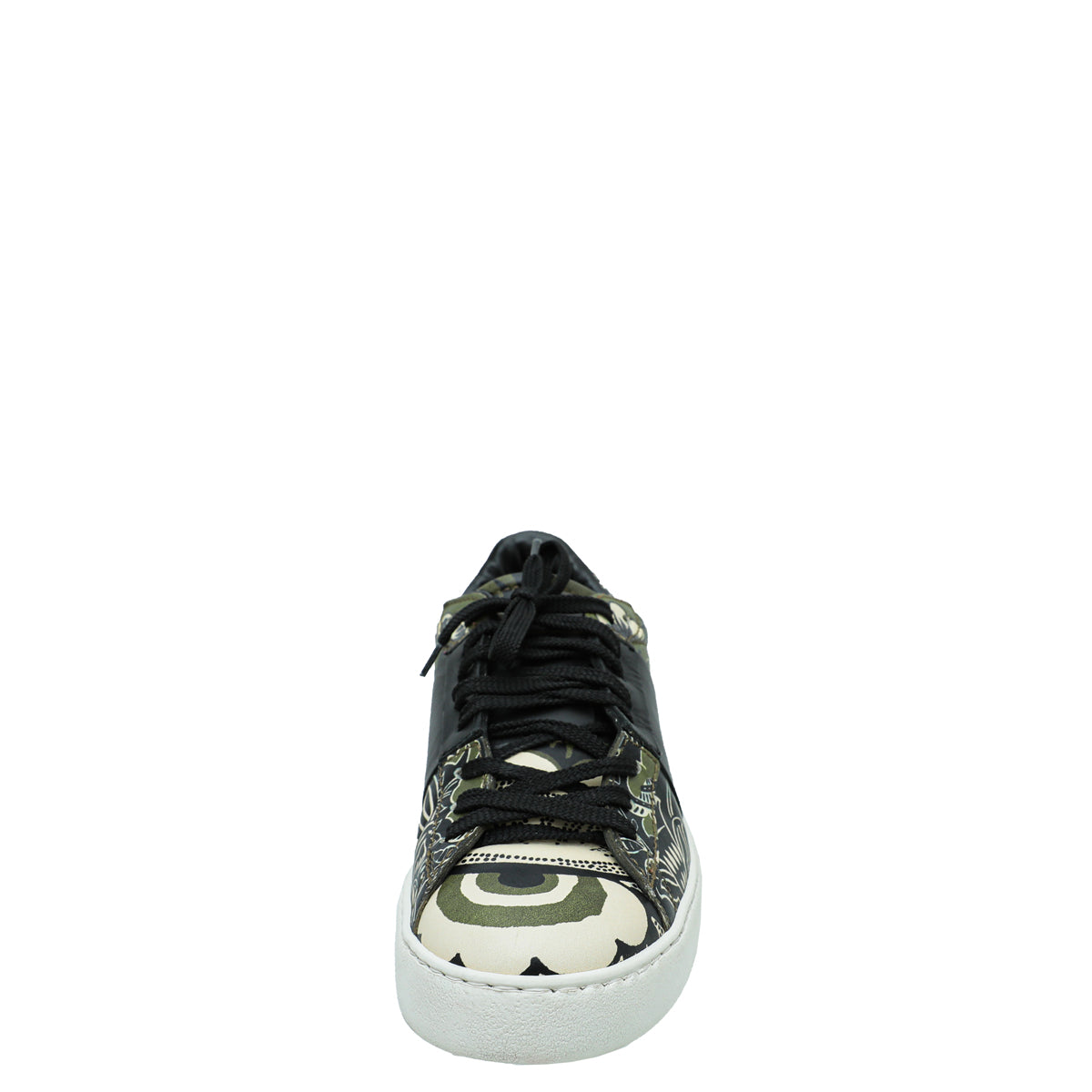 Valentino Green Multicolor Printed Rockstud Untitled Sneakers 39