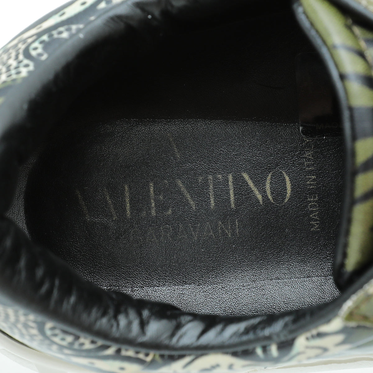 Valentino Green Multicolor Printed Rockstud Untitled Sneakers 39