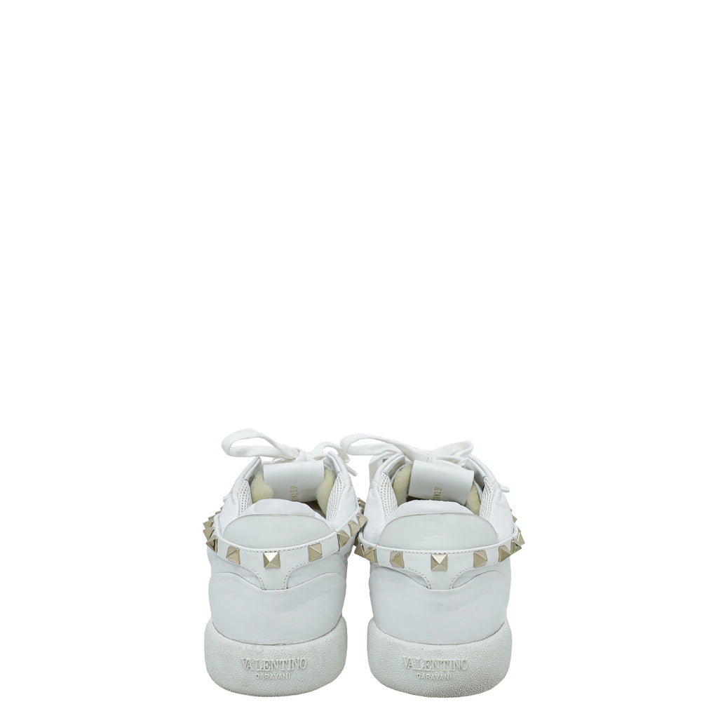 Valentino White Rockstud Armour Sneakers 39