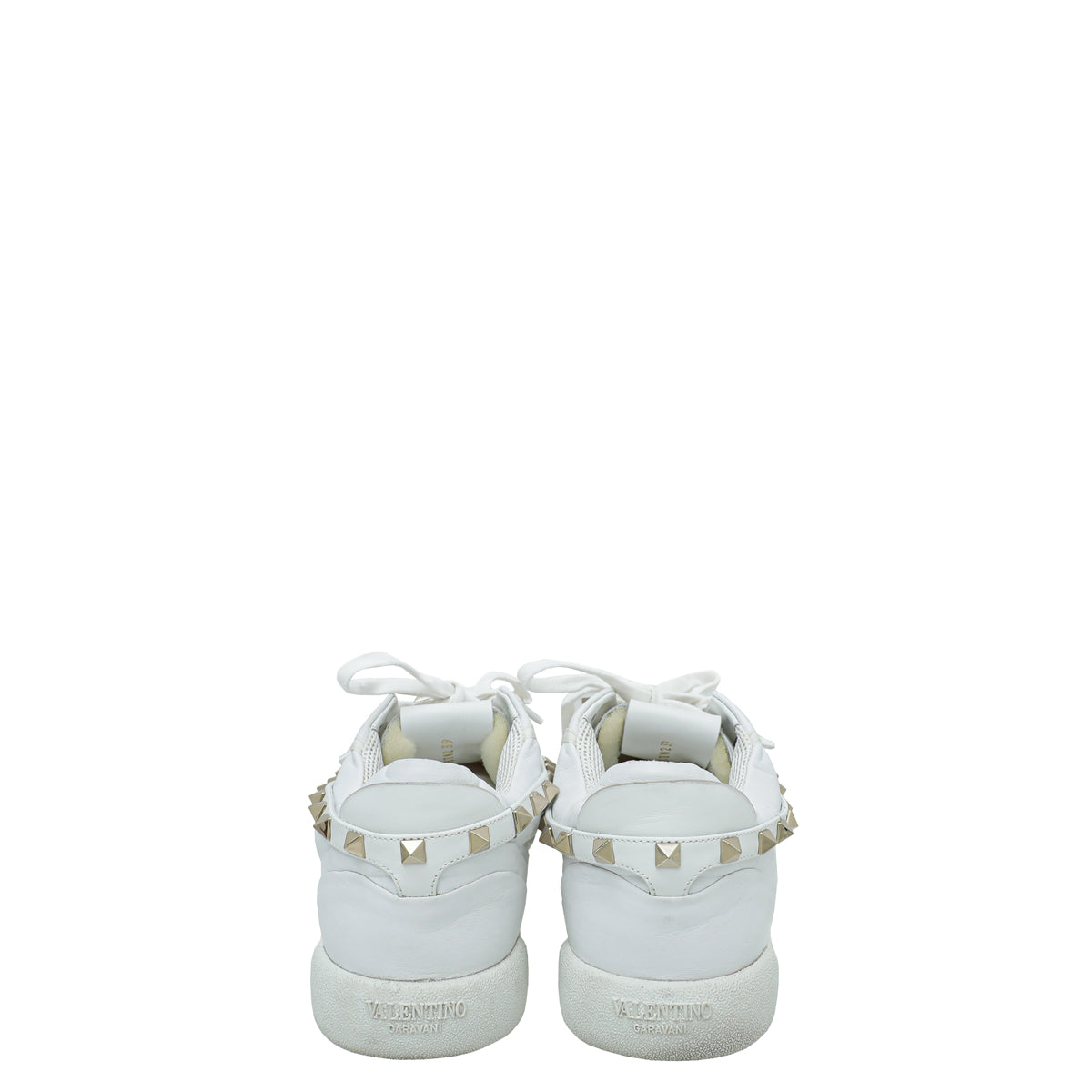 Valentino White Rockstud Armour Sneakers 39