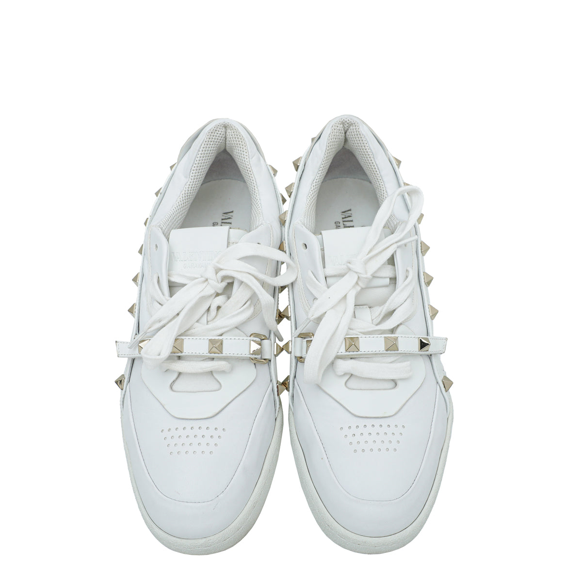 Valentino White Rockstud Armour Sneakers 39