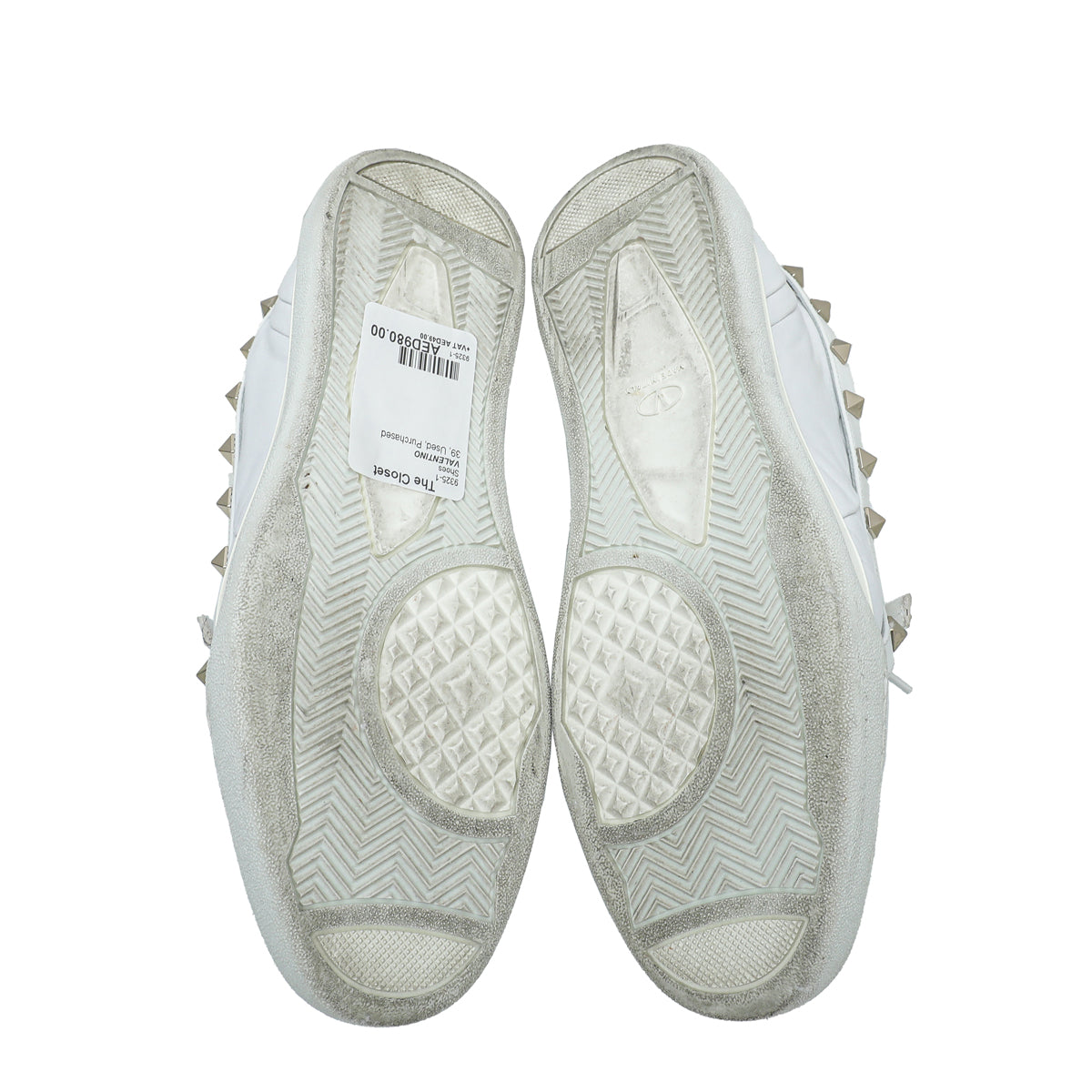 Valentino White Rockstud Armour Sneakers 39
