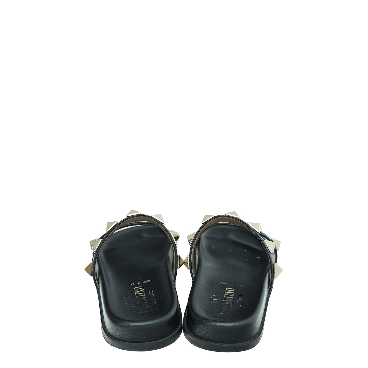Valentino Black Roman Stud Mule 35
