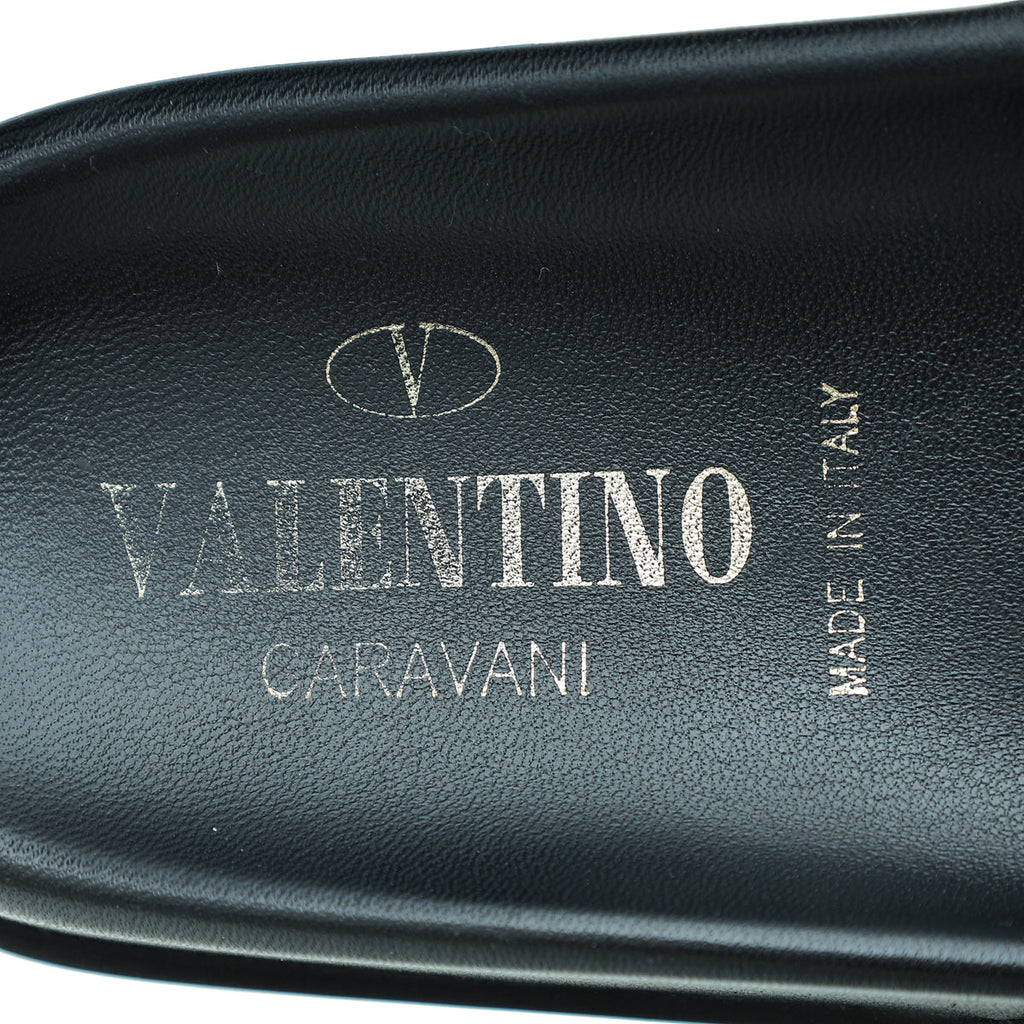 Valentino Black Roman Stud Mule 35