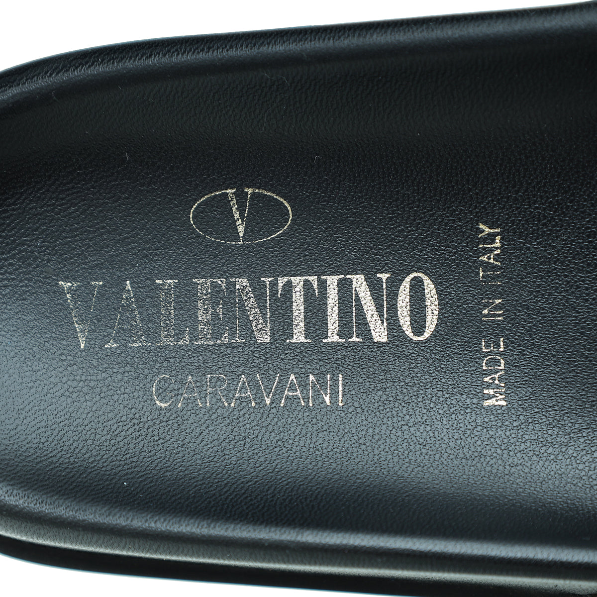 Valentino Black Roman Stud Mule 35