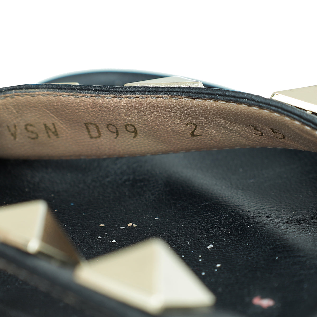 Valentino Black Roman Stud Mule 35