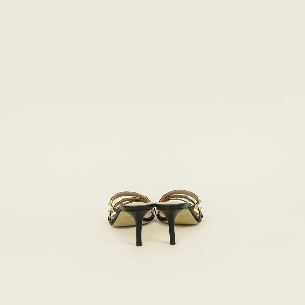Valentino Black Rockstud Asymmetrical Sandal 35