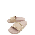 Valentino Poudre Rockstud Rubber Slide Sandal 35
