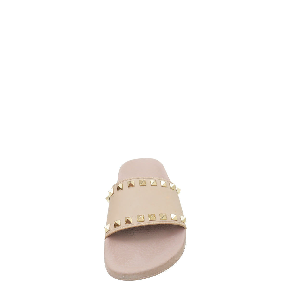 Valentino Poudre Rockstud Rubber Slide Sandal 35
