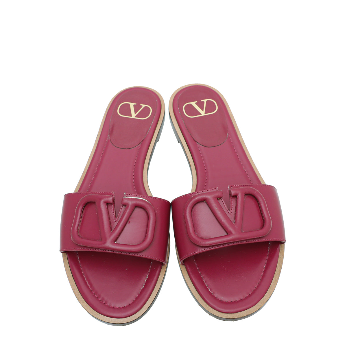 Valentino Fuchsia Vlogo Slide Flat Sandal 36.5