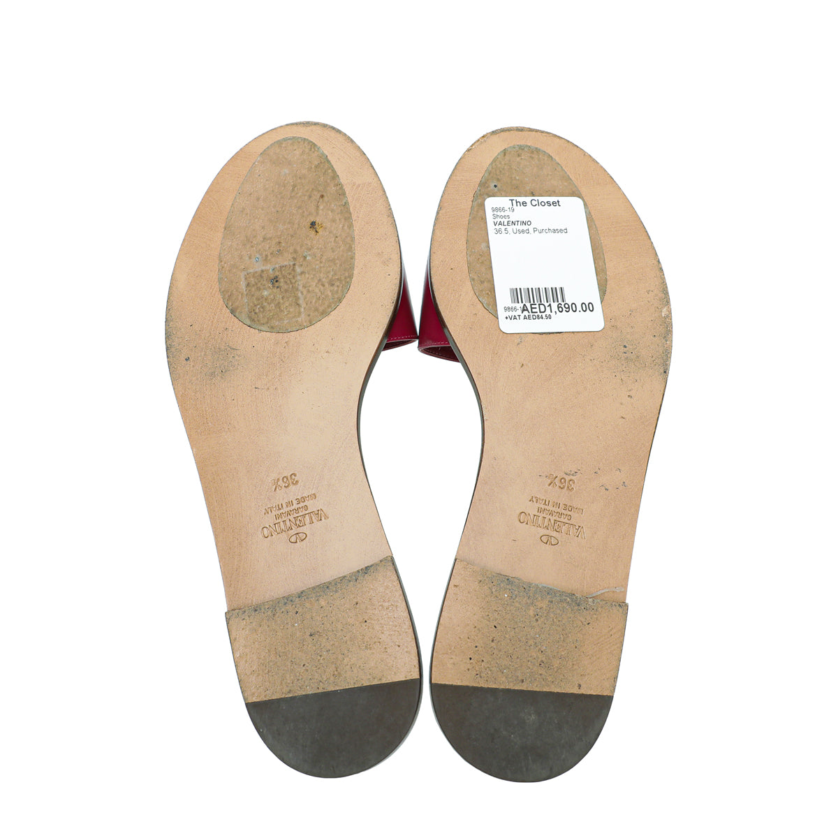 Valentino Fuchsia Vlogo Slide Flat Sandal 36.5