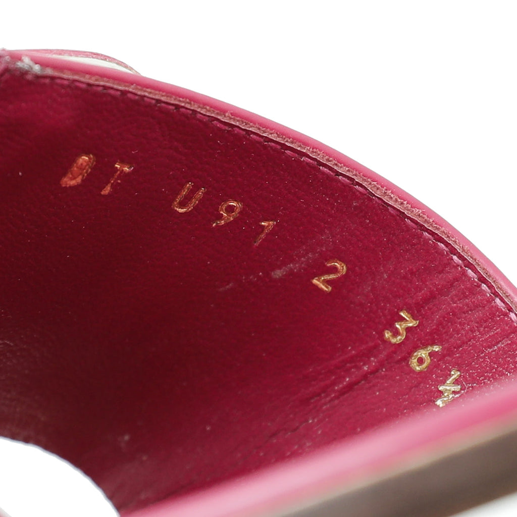 Valentino Fuchsia Vlogo Slide Flat Sandal 36.5