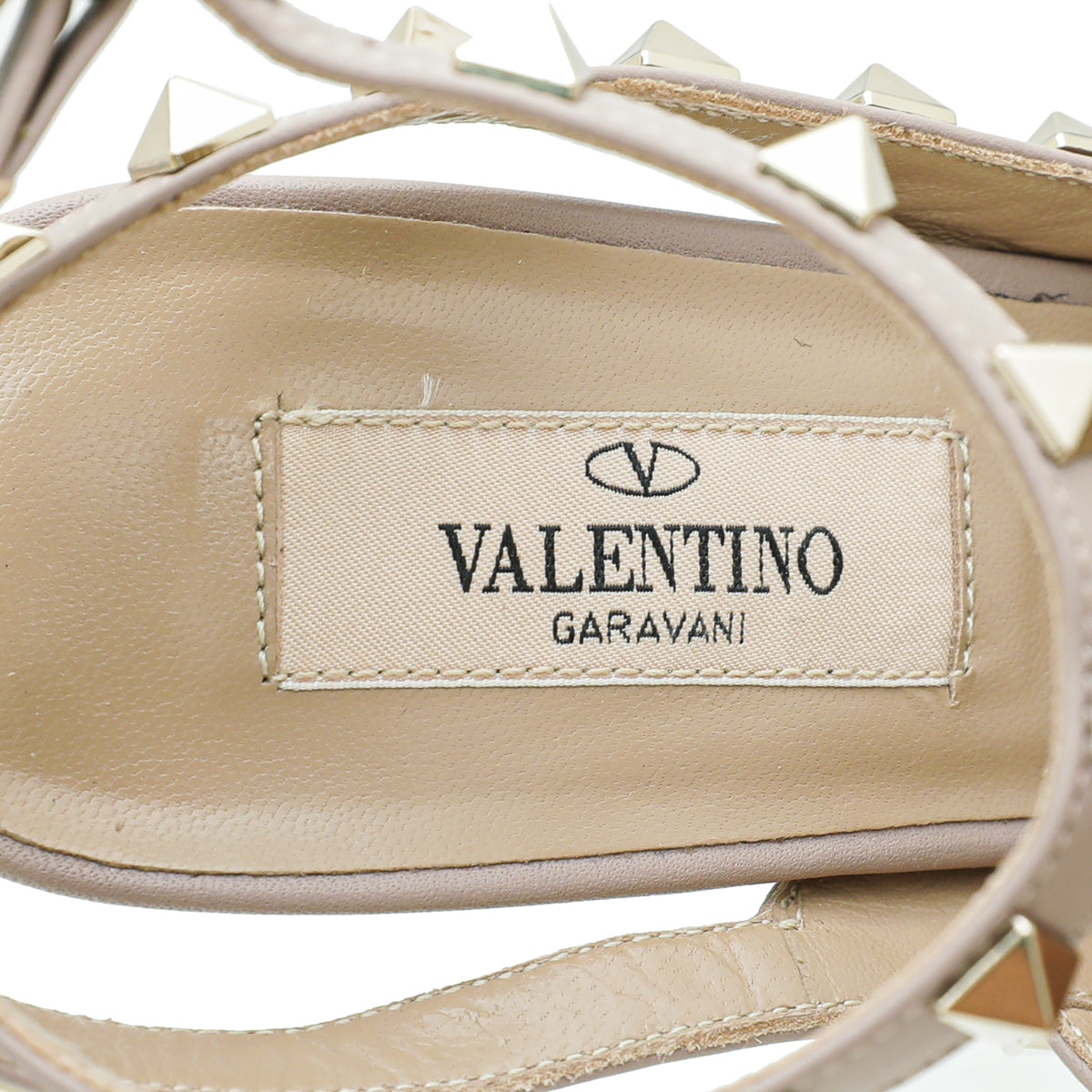 Valentino Poudre Rockstud Caged Ankle Strap Pumps 36