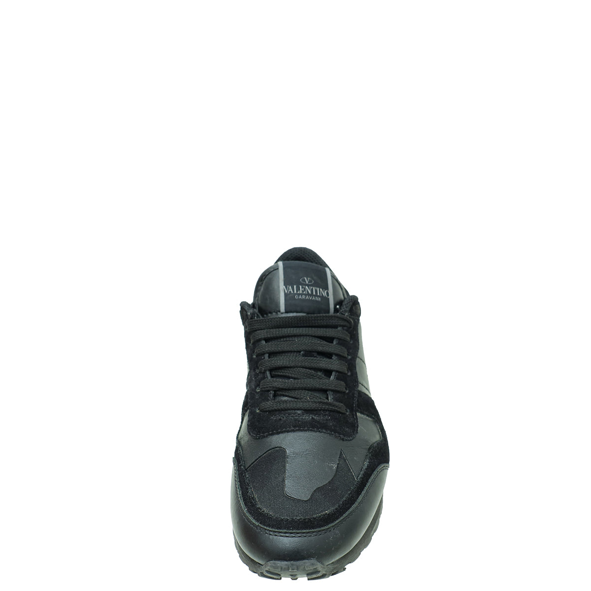 Valentino Black Rockstud Camouflage Rockrunner Sneaker 36