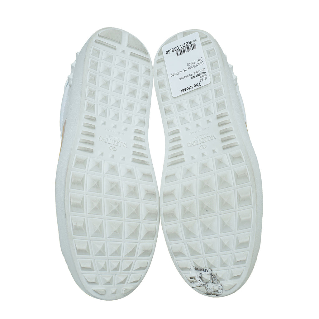 Valentino Bicolor Rockstud Untitled Sneakers 36