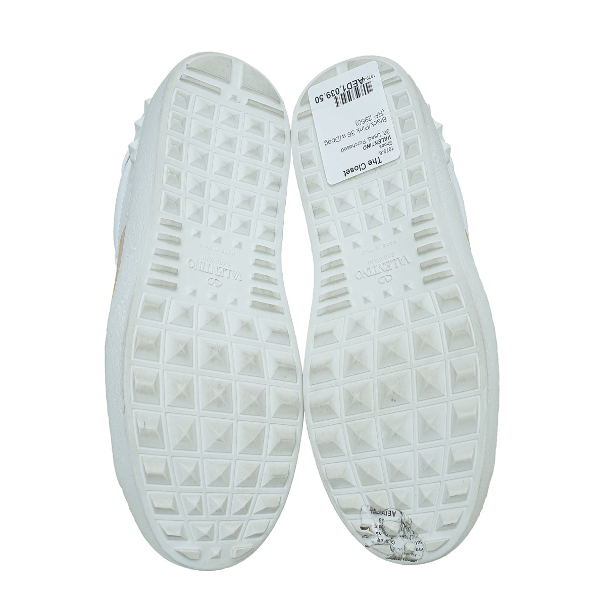 Valentino Bicolor Rockstud Untitled Sneakers 36