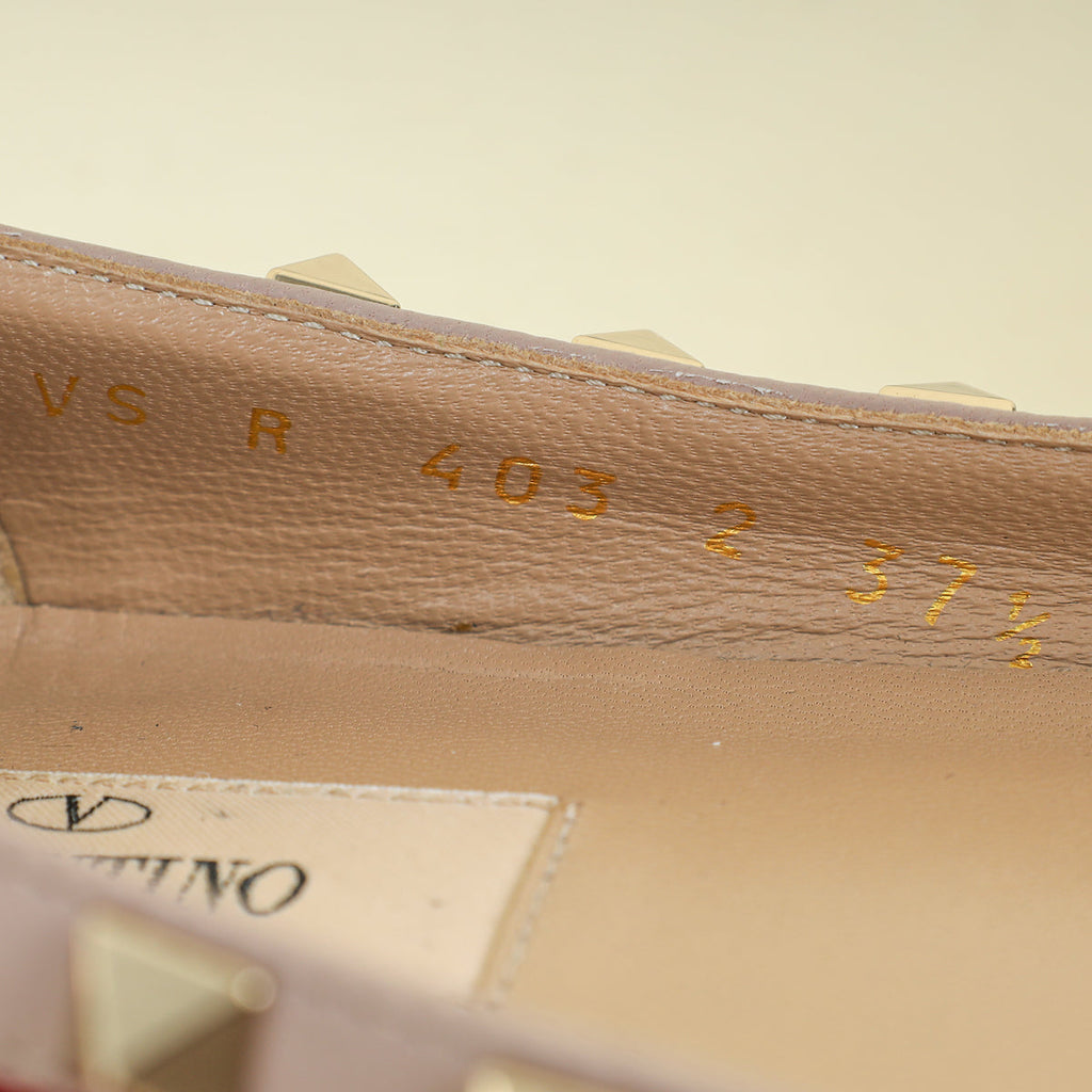 Valentino Red Rockstud Flat Ballerina 37.5
