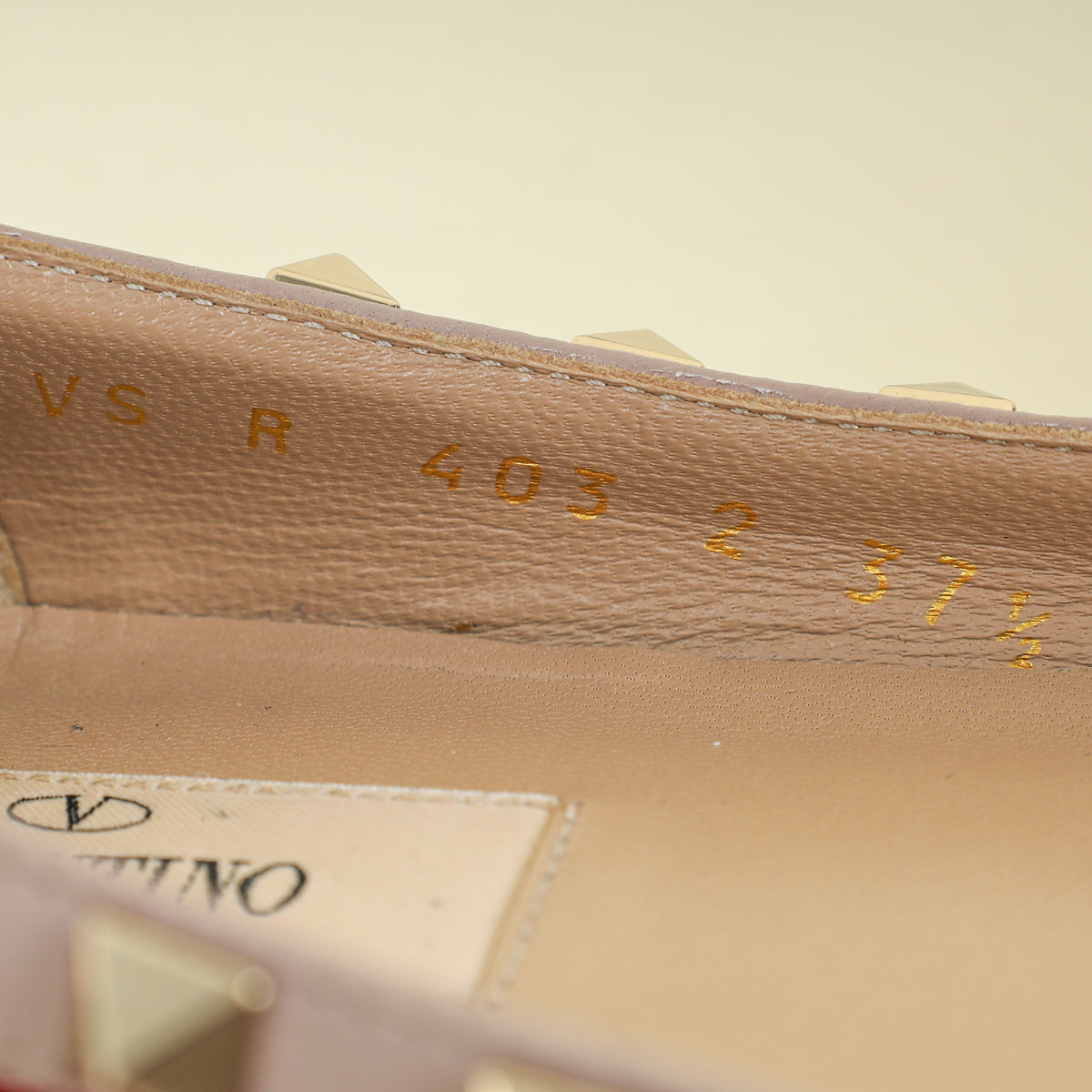 Valentino Red Rockstud Flat Ballerina 37.5