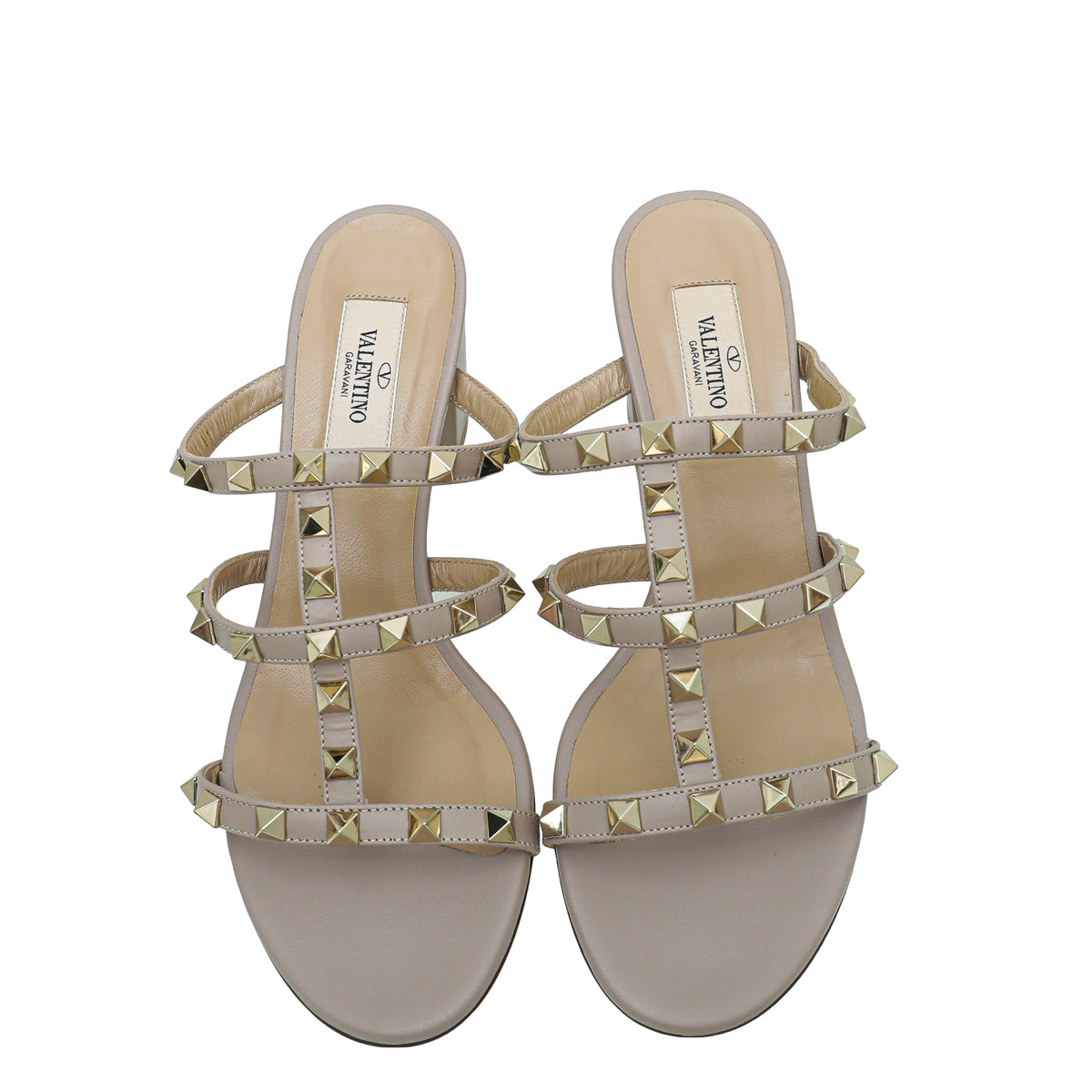 Valentino Poudre Rockstud Block Heeled Mules 37
